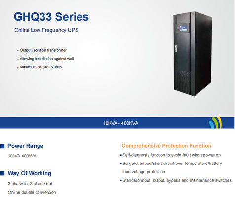 Low Frequency 220V Input Online UPS 3 phases