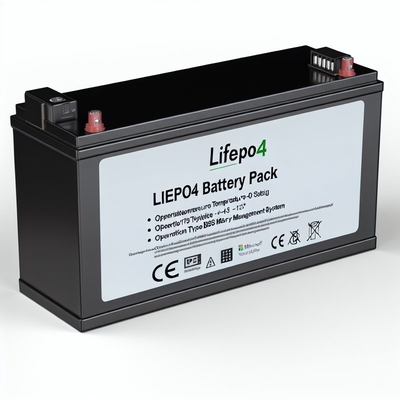 সংরক্ষণের জন্য কমপ্যাক্ট ডিজাইন করা LiFePO4 ব্যাটারি প্যাক টাইপ -20-45C -4-113°F এবং বিল্ট-ইন BMS