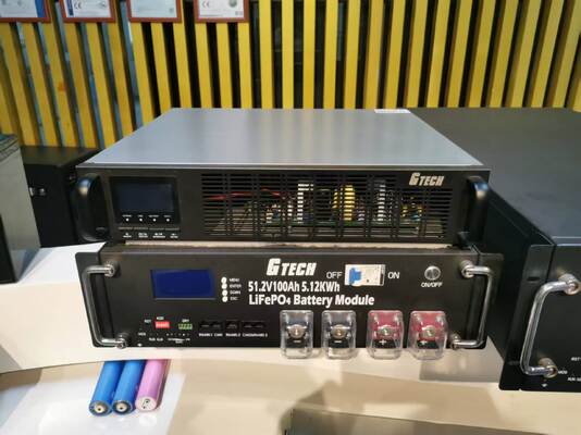 LiFePO4 গভীর চক্র 51.2V100AH সৌর শক্তি সঞ্চয় করার জন্য 5KWH র্যাক মাউন্ট ব্যাটারি