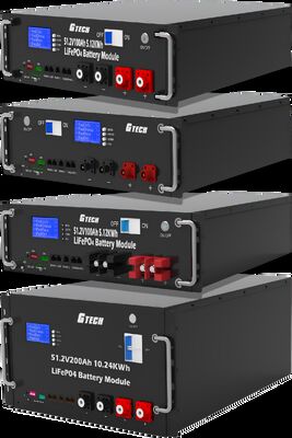 ইউপিএস-এর জন্য LiFePO4 ব্যাটারি প্যাক ৫১.২V ২০০Ah ১০KWH র‍্যাক মাউন্টেড এনার্জি স্টোরেজ ব্যাটারি