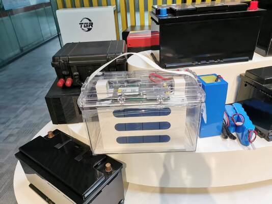 12.8V 100Ah LiFePO4 ব্যাটারি 6000 চক্র জীবন এবং সৌর শক্তি সঞ্চয় করার জন্য স্বচ্ছ হাউজিং