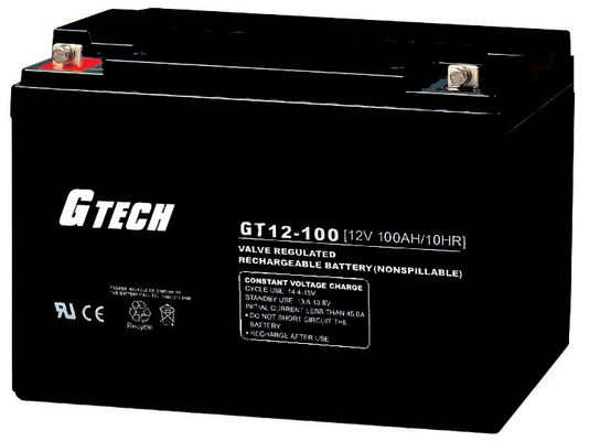 সৌর অ্যালার্ম সিস্টেমের জন্য 12v 100ah VRLA নিয়ন্ত্রিত লিড অ্যাসিড ব্যাটারি
